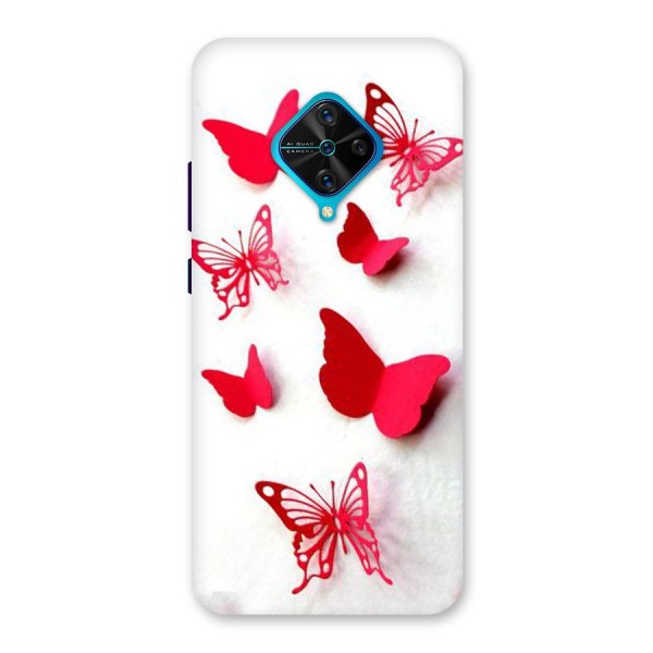 Red Butterflies Back Case for Vivo S1 Pro