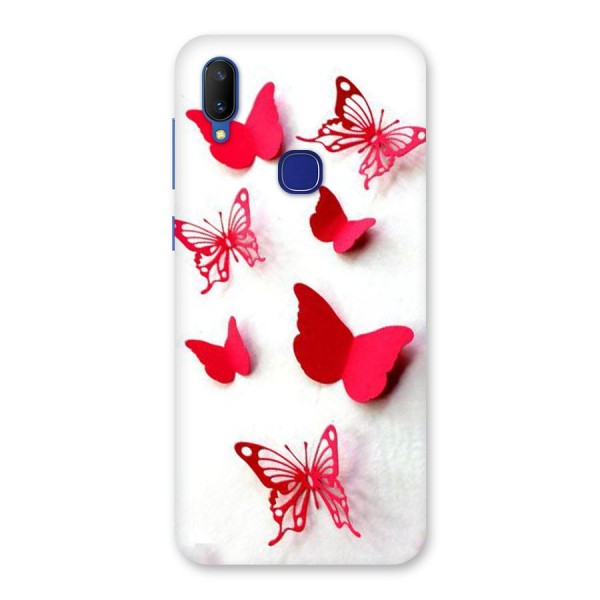 Red Butterflies Back Case for Vivo V11