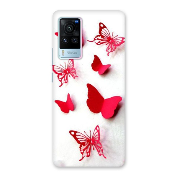 Red Butterflies Back Case for Vivo X60 Pro