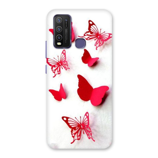 Red Butterflies Back Case for Vivo Y30