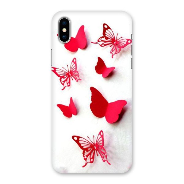 Red Butterflies Back Case for iPhone XS