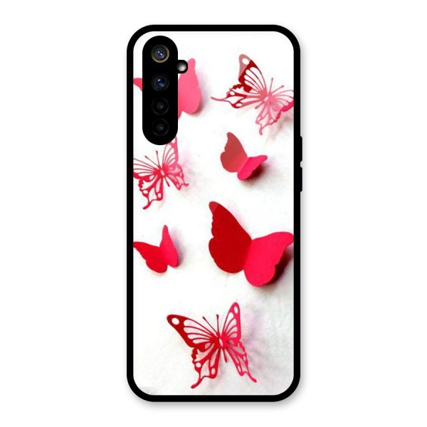 Red Butterflies Glass Back Case for Realme 6