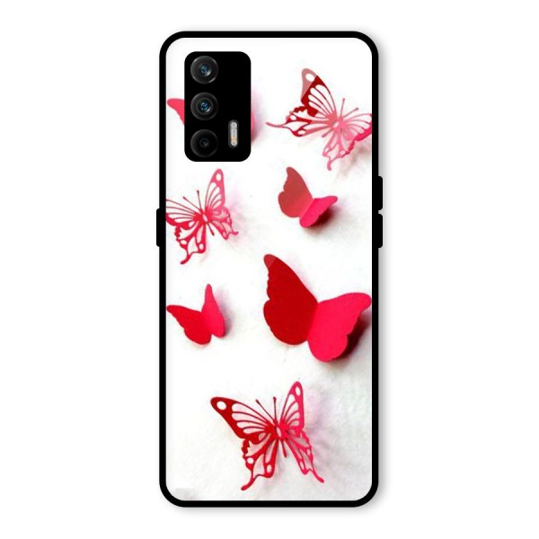 Red Butterflies Glass Back Case for Realme X7 Max