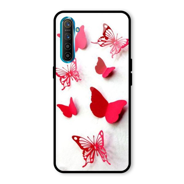 Red Butterflies Glass Back Case for Realme XT