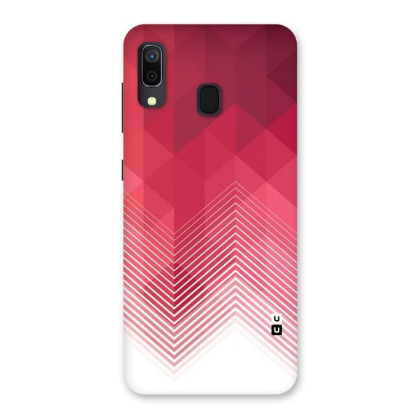 Red Chevron Abstract Back Case for Galaxy A20