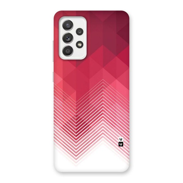 Red Chevron Abstract Back Case for Galaxy A52