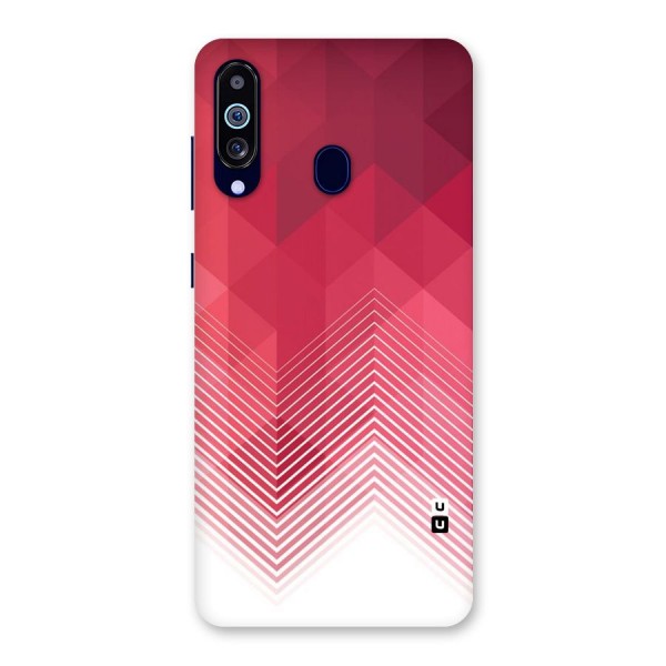 Red Chevron Abstract Back Case for Galaxy A60