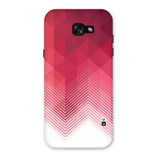 Red Chevron Abstract Back Case for Galaxy A7 (2017)