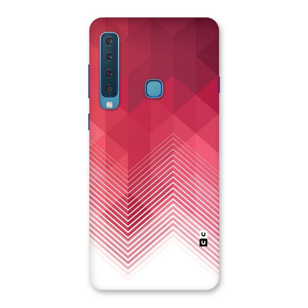 Red Chevron Abstract Back Case for Galaxy A9 (2018)