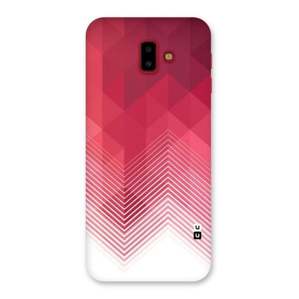 Red Chevron Abstract Back Case for Galaxy J6 Plus