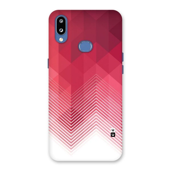 Red Chevron Abstract Back Case for Galaxy M01s