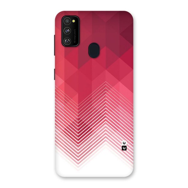 Red Chevron Abstract Back Case for Galaxy M21