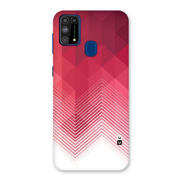 Red Chevron Abstract Back Case for Galaxy M31