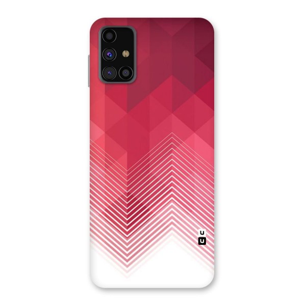 Red Chevron Abstract Back Case for Galaxy M31s