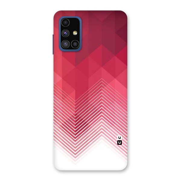 Red Chevron Abstract Back Case for Galaxy M51