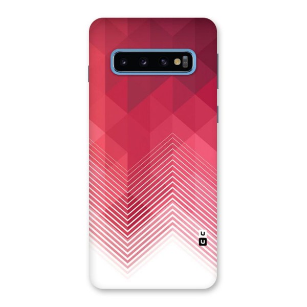 Red Chevron Abstract Back Case for Galaxy S10