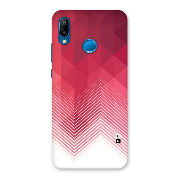 Red Chevron Abstract Back Case for Huawei P20 Lite