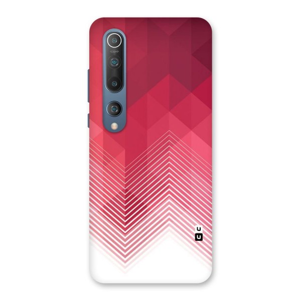 Red Chevron Abstract Back Case for Mi 10