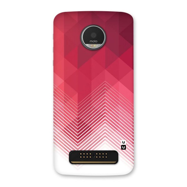 Red Chevron Abstract Back Case for Moto Z Play