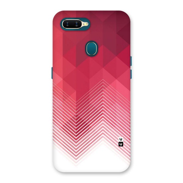 Red Chevron Abstract Back Case for Oppo A12