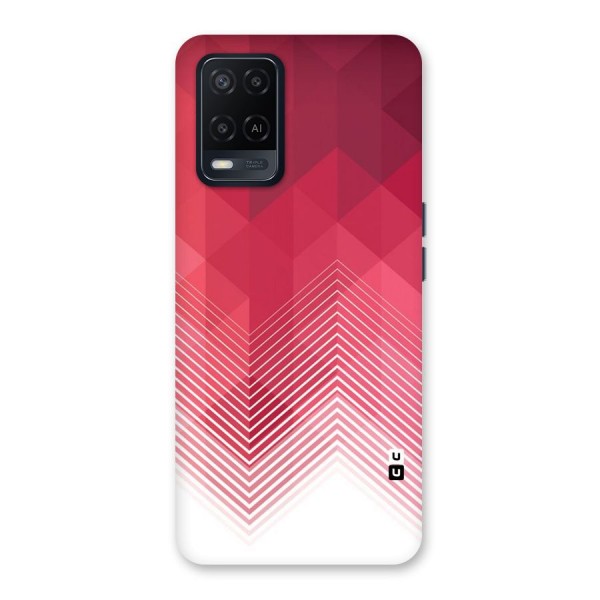 Red Chevron Abstract Back Case for Oppo A54