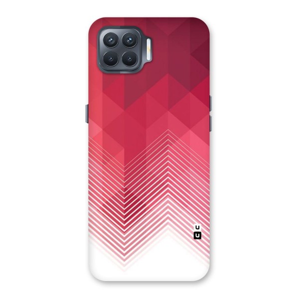 Red Chevron Abstract Back Case for Oppo F17 Pro