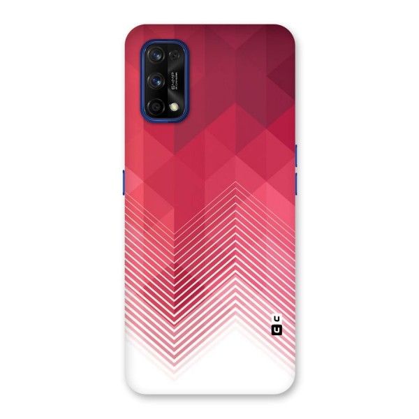 Red Chevron Abstract Back Case for Realme 7 Pro