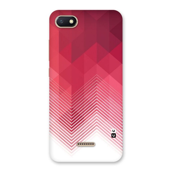 Red Chevron Abstract Back Case for Redmi 6A