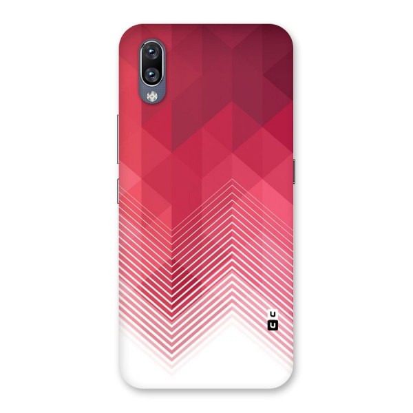 Red Chevron Abstract Back Case for Vivo NEX