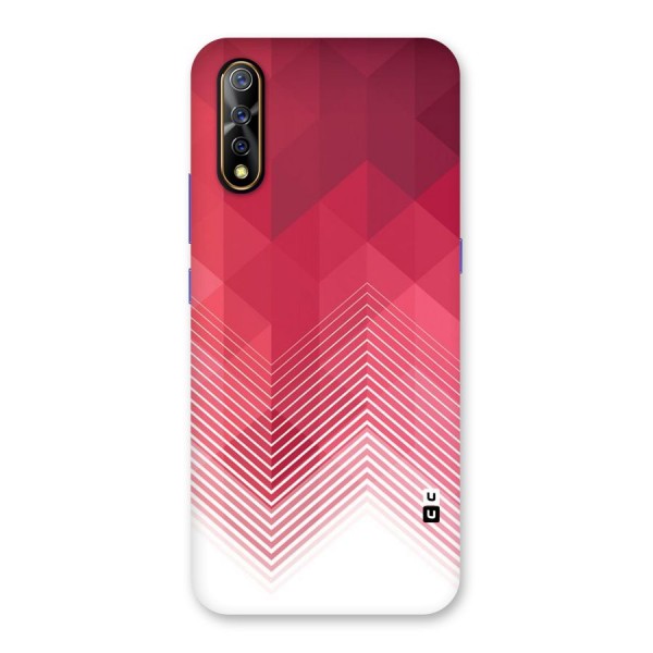 Red Chevron Abstract Back Case for Vivo S1