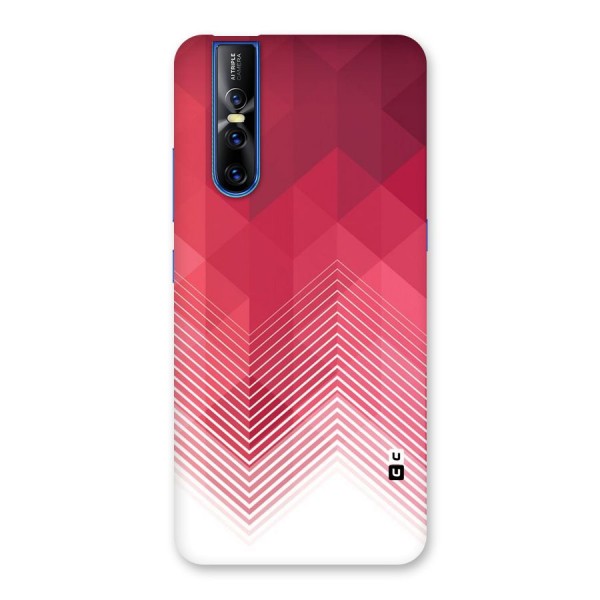 Red Chevron Abstract Back Case for Vivo V15 Pro