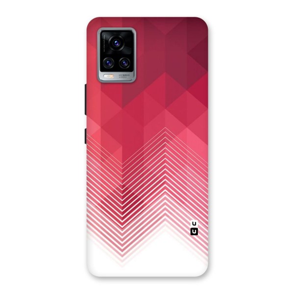 Red Chevron Abstract Back Case for Vivo V20 Pro