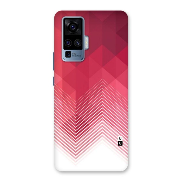 Red Chevron Abstract Back Case for Vivo X50 Pro