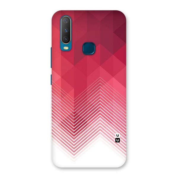 Red Chevron Abstract Back Case for Vivo Y17