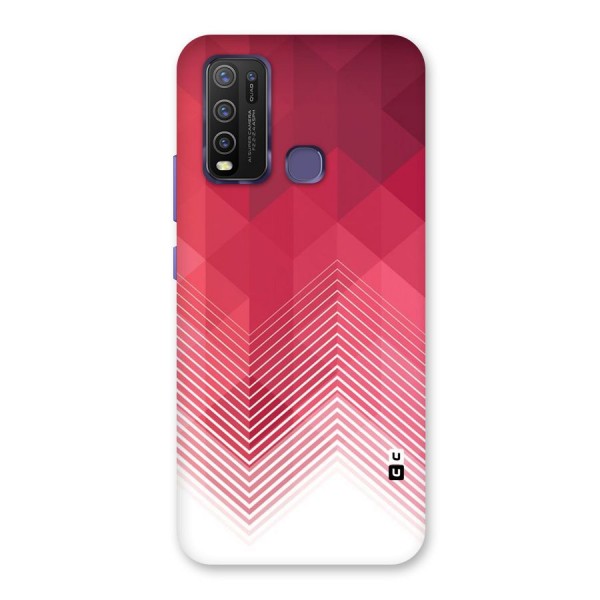 Red Chevron Abstract Back Case for Vivo Y30