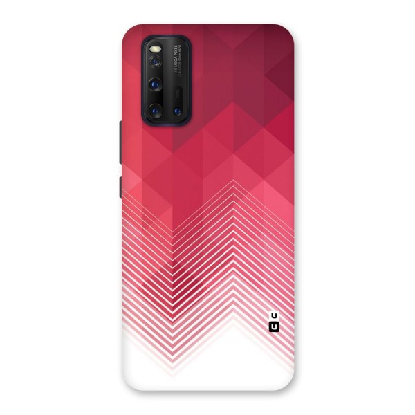 Red Chevron Abstract Back Case for Vivo iQOO 3