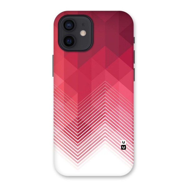 Red Chevron Abstract Back Case for iPhone 12