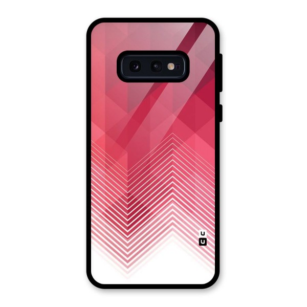 Red Chevron Abstract Glass Back Case for Galaxy S10e