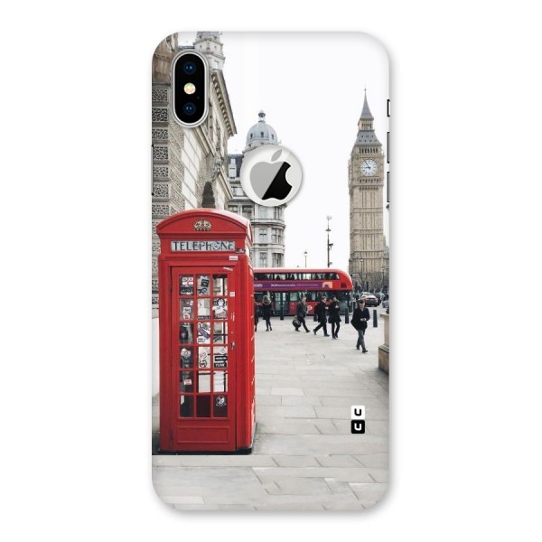 Red City Back Case for iPhone XS Logo Cut