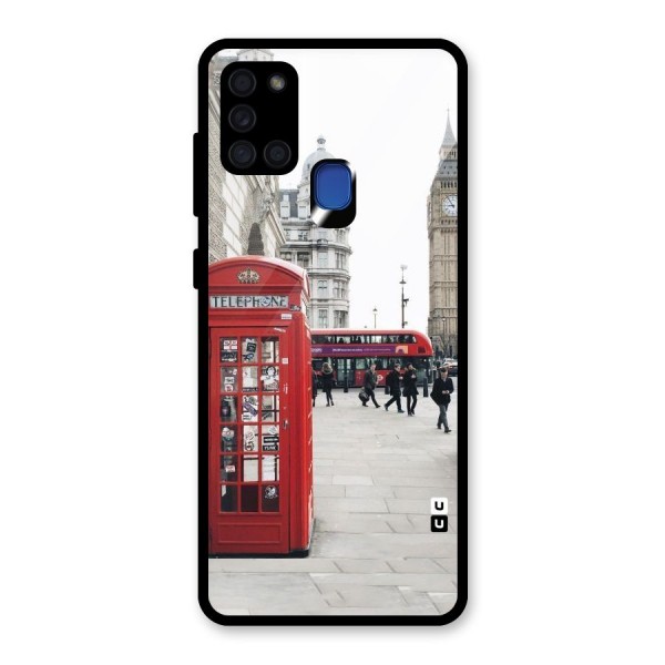 Red City Glass Back Case for Galaxy A21s