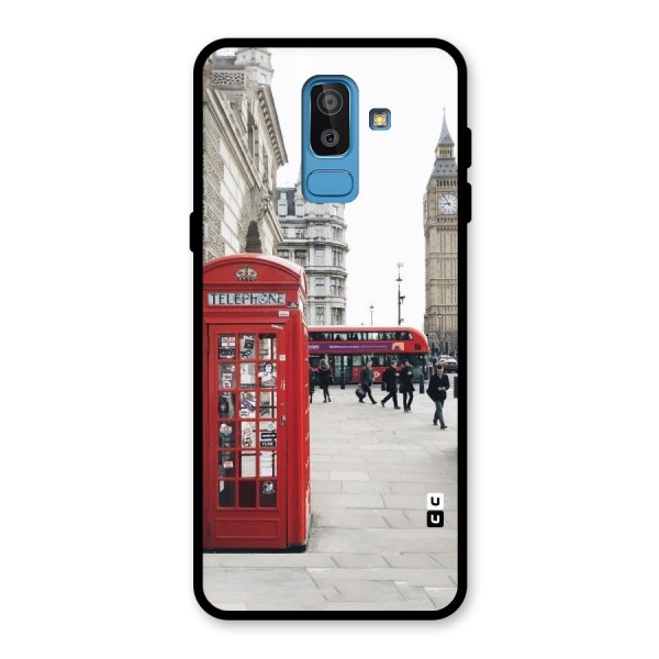 Red City Glass Back Case for Galaxy J8