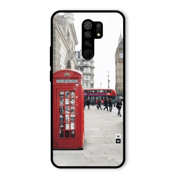 Red City Glass Back Case for Redmi 9 Prime