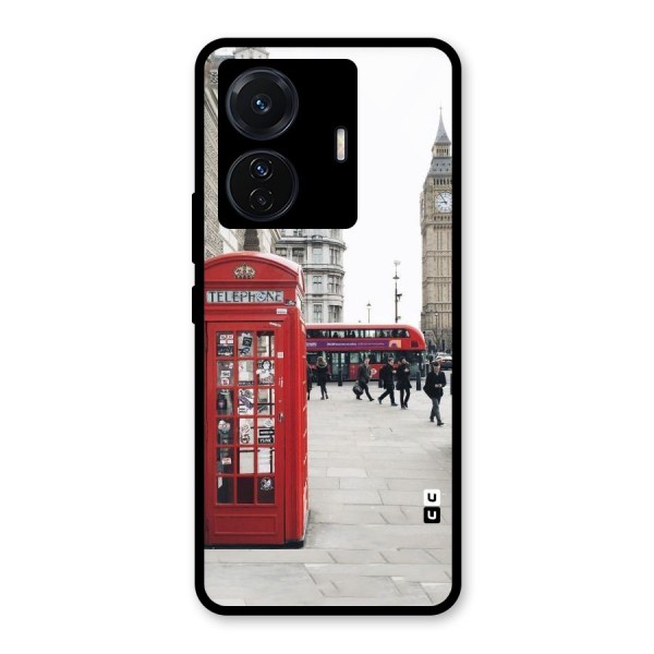 Red City Glass Back Case for Vivo T1 Pro