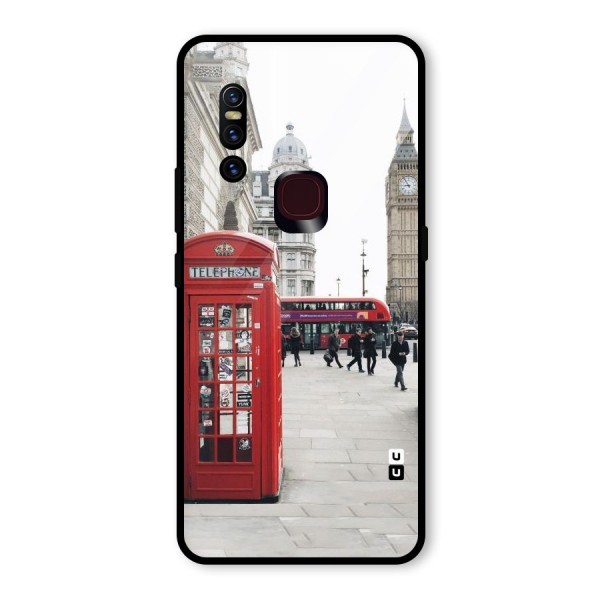 Red City Glass Back Case for Vivo V15