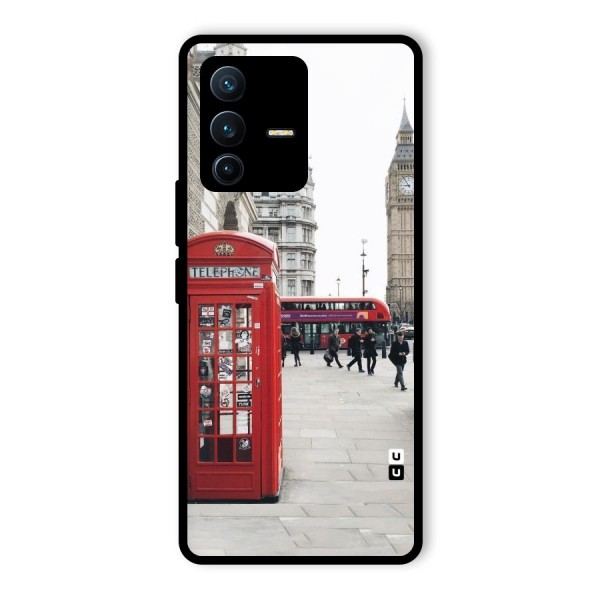 Red City Glass Back Case for Vivo V23 Pro