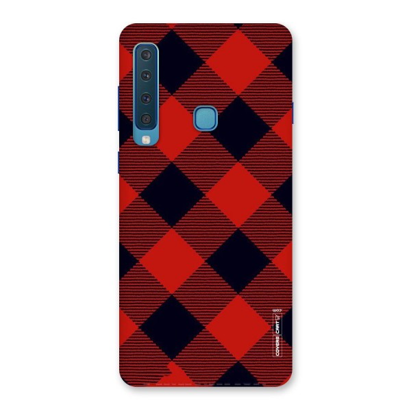 Red Diagonal Check Back Case for Galaxy A9 (2018)