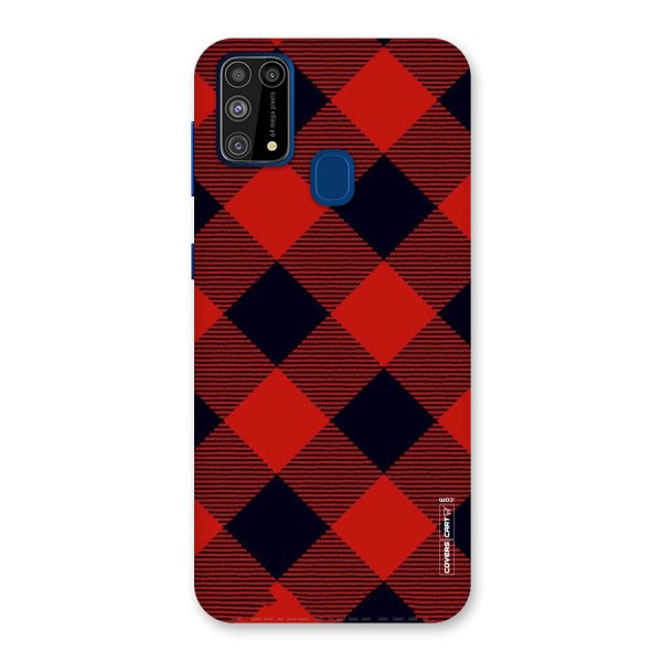 Red Diagonal Check Back Case for Galaxy F41