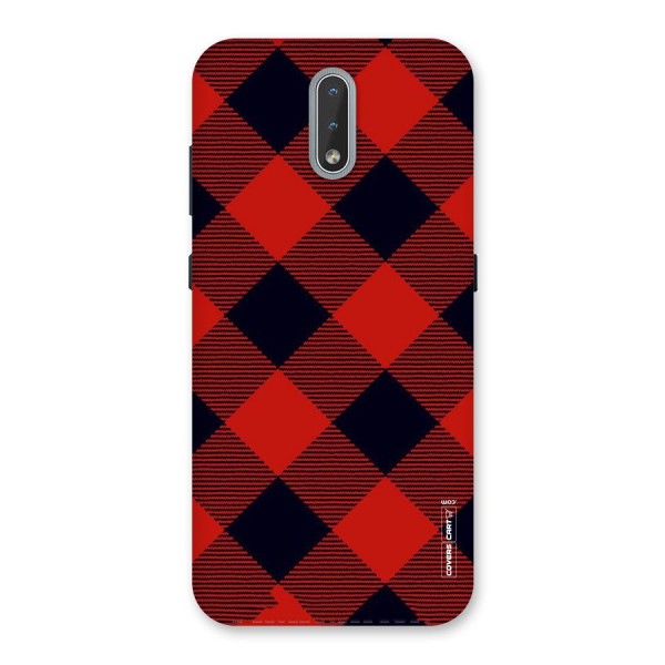 Red Diagonal Check Back Case for Nokia 2.3