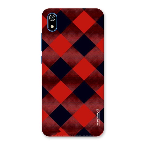 Red Diagonal Check Back Case for Redmi 7A