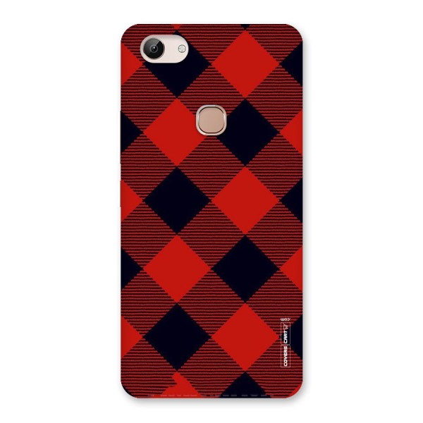 Red Diagonal Check Back Case for Vivo Y83